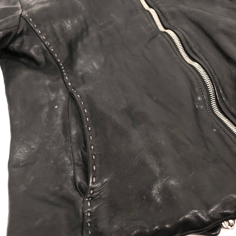 【ジャンク品】【メンズ】 USED COW LEATHER JACKET 905674 レザージャケット 牛革 古着 ヴィンテージ 146-260610-rs-03-fur サイズ：M カラー：ブラック 万代Net店
