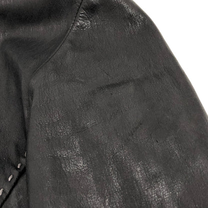 【ジャンク品】【メンズ】 USED COW LEATHER JACKET 905674 レザージャケット 牛革 古着 ヴィンテージ 146-260610-rs-03-fur サイズ：M カラー：ブラック 万代Net店