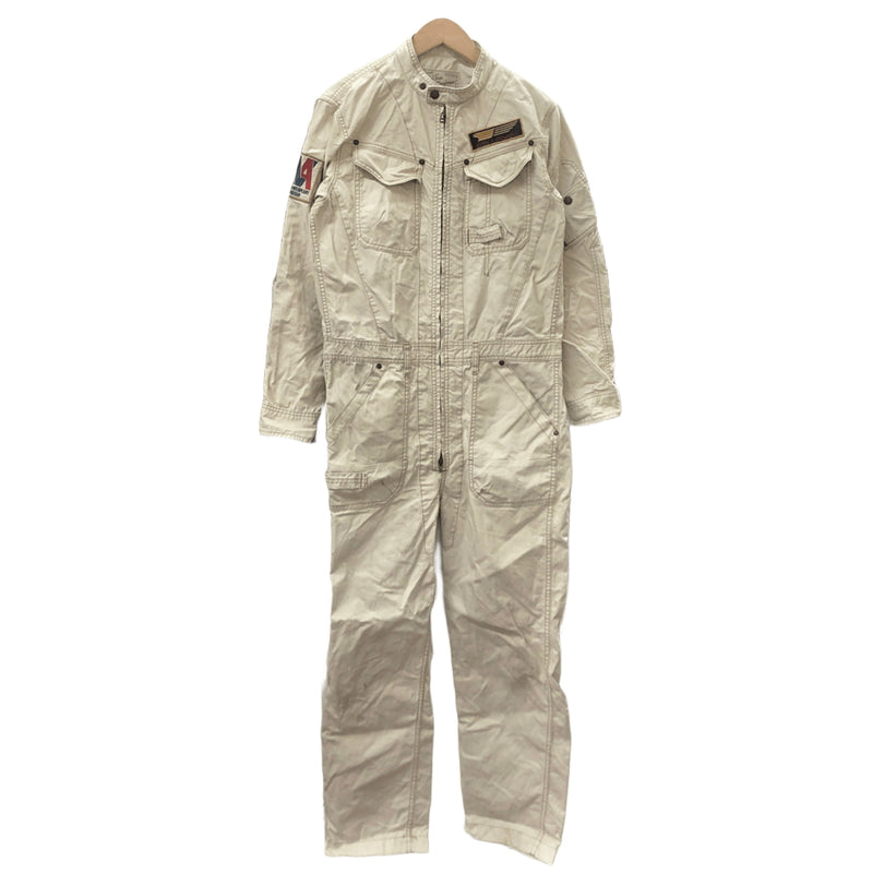 【現状渡し品】【メンズ】 AVIREX アヴィレックス FLIGHT SUIT 6146072 フライトスーツ つなぎ 古着 145-260825-rs-03-fur サイズ：M カラー：ベージュ系 万代Net店