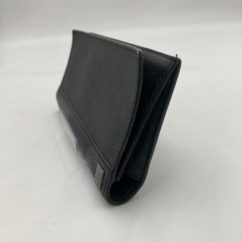 【中古品】【メンズ】 Dunhill ダンヒル T15488 ファスナー 二つ折り 長財布 201-250807-NS-15-iwa カラー：ブラック シルバー 万代Net店