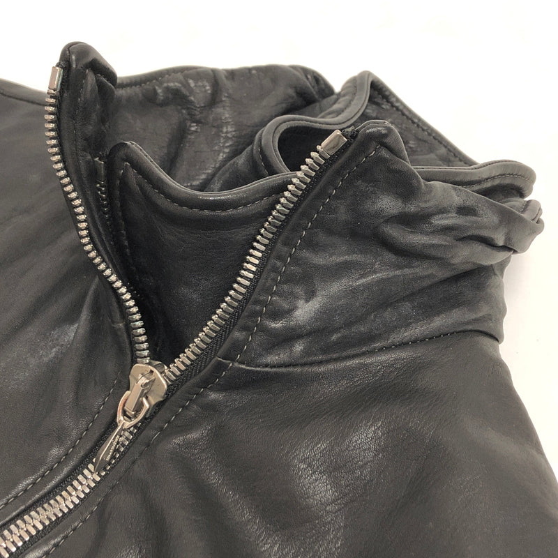 【ジャンク品】【メンズ】 USED COW LEATHER JACKET 905674 レザージャケット 牛革 古着 ヴィンテージ 146-260610-rs-03-fur サイズ：M カラー：ブラック 万代Net店