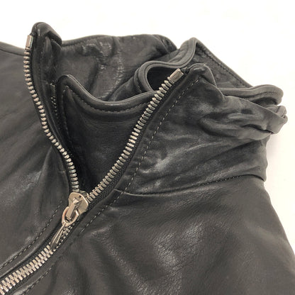 【ジャンク品】【メンズ】 USED COW LEATHER JACKET 905674 レザージャケット 牛革 古着 ヴィンテージ 146-260610-rs-03-fur サイズ：M カラー：ブラック 万代Net店