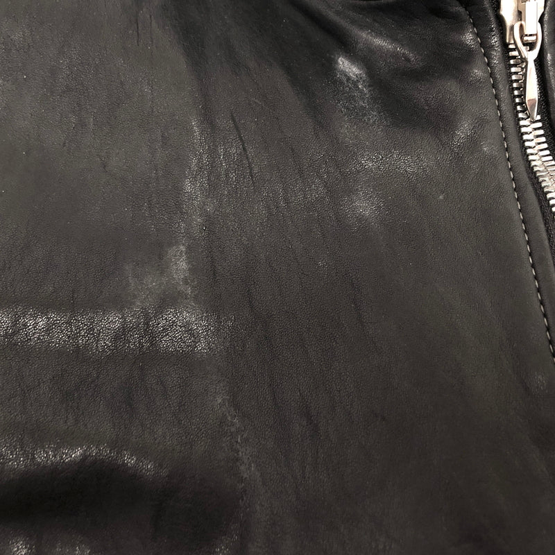 【ジャンク品】【メンズ】 USED COW LEATHER JACKET 905674 レザージャケット 牛革 古着 ヴィンテージ 146-260610-rs-03-fur サイズ：M カラー：ブラック 万代Net店