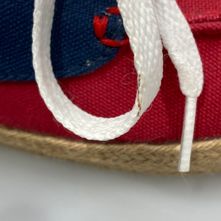 【中古美品】【メンズ】 DIFFEDUCATION ディフデュケーション ローカットスニーカー 本体のみ（箱なし） 165-251201-WA-04-iwa サイズ：28.5cm カラー：レッド ネイビー系 万代Net店