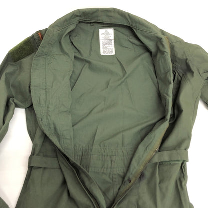 【現状渡し品】【メンズ】 US.ARMY CWU-27 P FLYERS' COVERALLS 8415-01-043-8385 カバーオール つなぎ 古着 ヴィンテージ 146-260825-rs-02-fur サイズ：38L カラー：セージグリーン 万代Net店