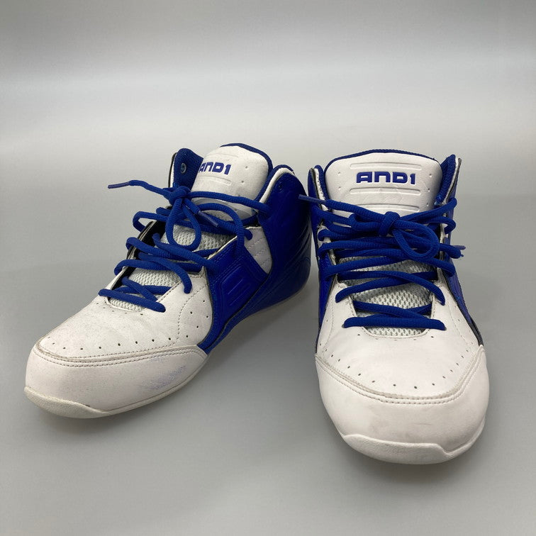 【中古品】【メンズ】 AND1 アンドワン D1083MWMW ROCKET 4 スニーカー 本体のみ（箱なし） 165-251201-WA-05-iwa サイズ：27cm カラー：ホワイト ブルー 万代Net店