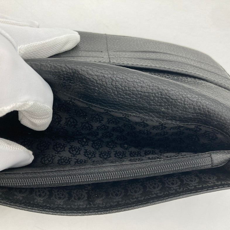 【中古品】【メンズ】 Dunhill ダンヒル T15488 ファスナー 二つ折り 長財布 201-250807-NS-15-iwa カラー：ブラック シルバー 万代Net店