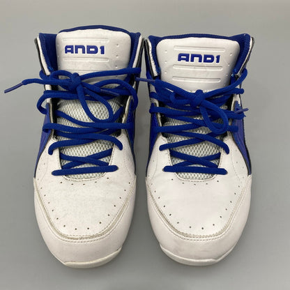 【中古品】【メンズ】 AND1 アンドワン D1083MWMW ROCKET 4 スニーカー 本体のみ（箱なし） 165-251201-WA-05-iwa サイズ：27cm カラー：ホワイト ブルー 万代Net店