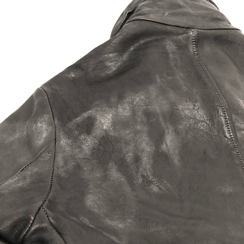 【ジャンク品】【メンズ】 USED COW LEATHER JACKET 905674 レザージャケット 牛革 古着 ヴィンテージ 146-260610-rs-03-fur サイズ：M カラー：ブラック 万代Net店
