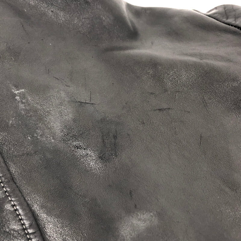 【ジャンク品】【メンズ】 USED COW LEATHER JACKET 905674 レザージャケット 牛革 古着 ヴィンテージ 146-260610-rs-03-fur サイズ：M カラー：ブラック 万代Net店