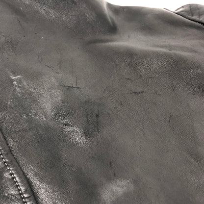 【ジャンク品】【メンズ】 USED COW LEATHER JACKET 905674 レザージャケット 牛革 古着 ヴィンテージ 146-260610-rs-03-fur サイズ：M カラー：ブラック 万代Net店