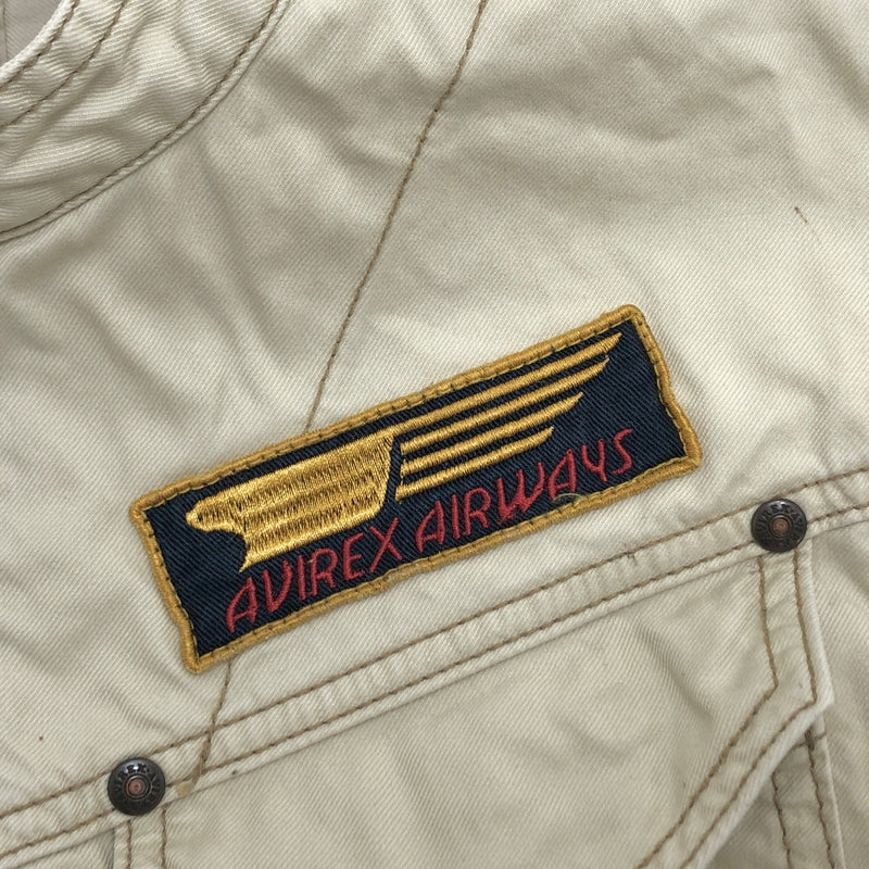 【現状渡し品】【メンズ】 AVIREX アヴィレックス FLIGHT SUIT 6146072 フライトスーツ つなぎ 古着 145-260825-rs-03-fur サイズ：M カラー：ベージュ系 万代Net店