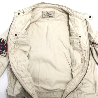 【現状渡し品】【メンズ】 AVIREX アヴィレックス FLIGHT SUIT 6146072 フライトスーツ つなぎ 古着 145-260825-rs-03-fur サイズ：M カラー：ベージュ系 万代Net店