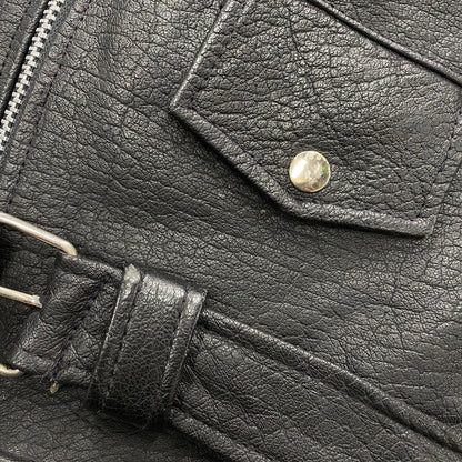 【中古品】【メンズ】 WILSONS LEATHER ウィルソンズレザー DOUBLE RIDERS JACKET ダブル ライダース ジャケット アウター 146-260513-kh-02-izu サイズ：S カラー：ブラック 万代Net店