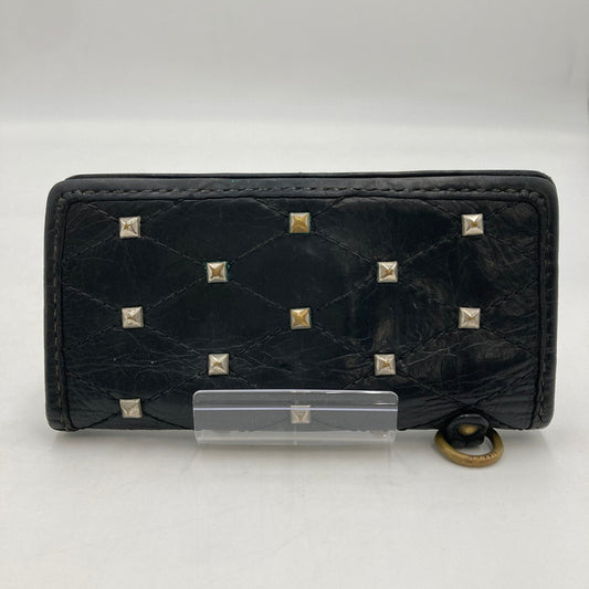 【現状渡し品】【メンズ】 CALEE キャリー 長財布 メンズ CL-09ST115 牛革 スタッズロングウォレット 201-251221-SY-04-iwa カラー：ブラック 万代Net店
