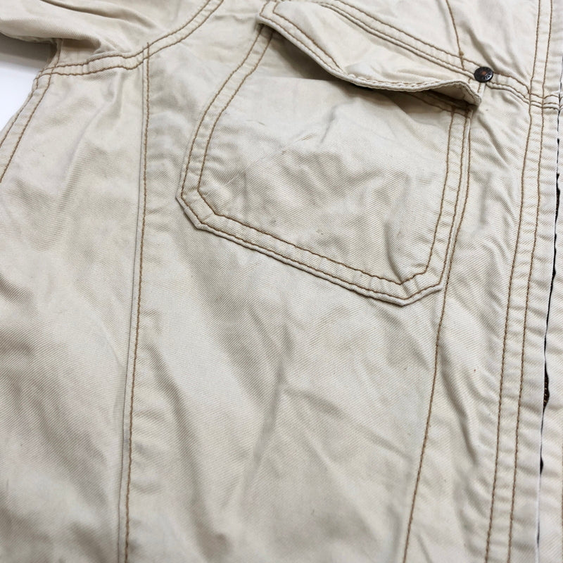【現状渡し品】【メンズ】 AVIREX アヴィレックス FLIGHT SUIT 6146072 フライトスーツ つなぎ 古着 145-260825-rs-03-fur サイズ：M カラー：ベージュ系 万代Net店