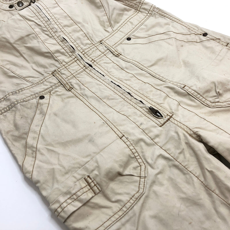 【現状渡し品】【メンズ】 AVIREX アヴィレックス FLIGHT SUIT 6146072 フライトスーツ つなぎ 古着 145-260825-rs-03-fur サイズ：M カラー：ベージュ系 万代Net店
