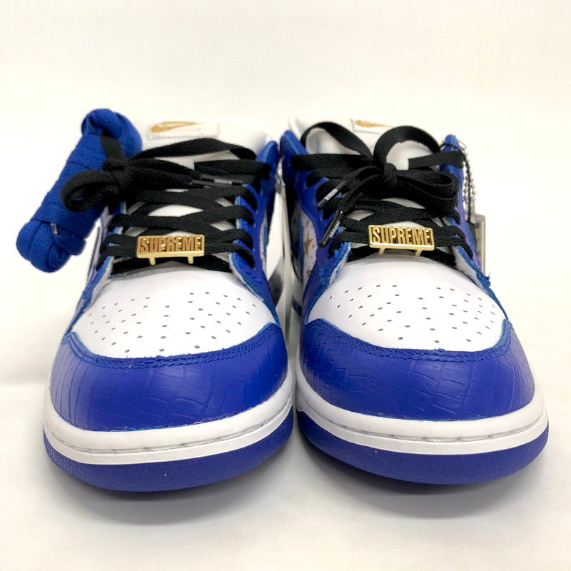 【中古美品】【メンズ】 NIKE SB ナイキエスビー × Supreme Dunk Low OG QS Gold Stars DH3228-100 ダンク ロー OG QS ゴールドスターズ スニーカー シューズ 靴 160-251009-rs-01-fur サイズ：26.5cm US8.5 カラー：ブルー/ホワイト 万代Net店