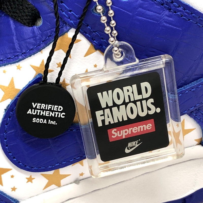 【中古美品】【メンズ】 NIKE SB ナイキエスビー × Supreme Dunk Low OG QS Gold Stars DH3228-100 ダンク ロー OG QS ゴールドスターズ スニーカー シューズ 靴 160-251009-rs-01-fur サイズ：26.5cm US8.5 カラー：ブルー/ホワイト 万代Net店