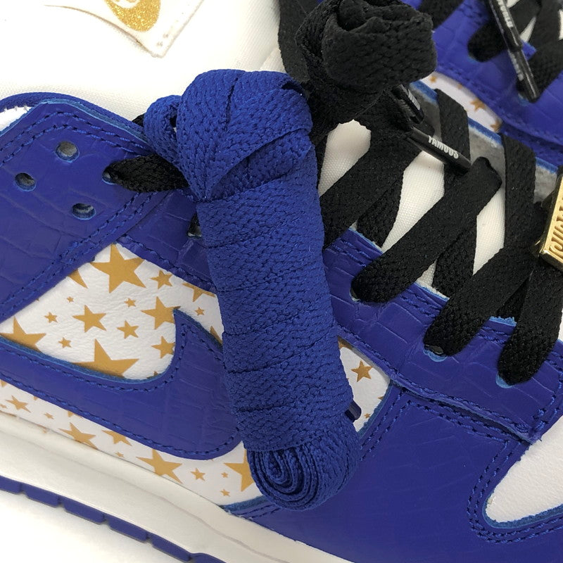 【中古美品】【メンズ】 NIKE SB ナイキエスビー × Supreme Dunk Low OG QS Gold Stars DH3228-100 ダンク ロー OG QS ゴールドスターズ スニーカー シューズ 靴 160-251009-rs-01-fur サイズ：26.5cm US8.5 カラー：ブルー/ホワイト 万代Net店