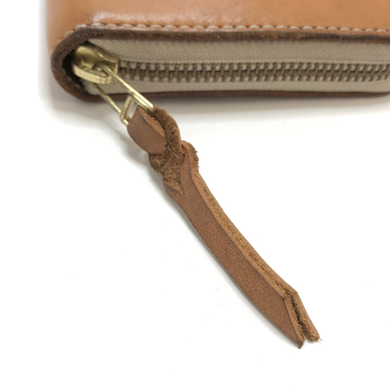 【中古品】【メンズ/レディース】 gaea2096 ガイア2096 LONG WALLET ラウンドファスナー ロングウォレット 栃木レザー ヌメ革 長財布 200-260825-rs-04-fur カラー：キャメル系 万代Net店