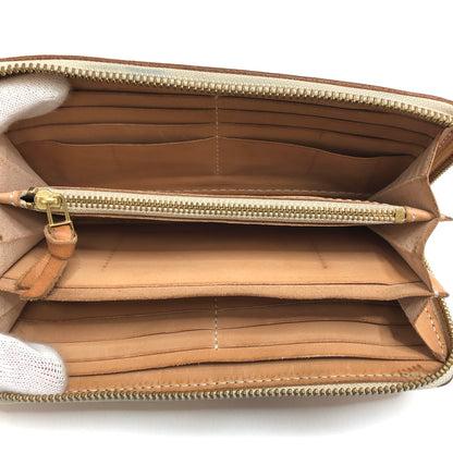 【中古品】【メンズ/レディース】 gaea2096 ガイア2096 LONG WALLET ラウンドファスナー ロングウォレット 栃木レザー ヌメ革 長財布 200-260825-rs-04-fur カラー：キャメル系 万代Net店
