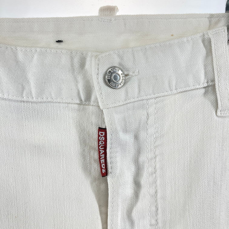 【中古品】【メンズ】 DSQUARED2 ディースクエアード デニムパンツ ジーンズ ボトムズ 153-250218-OR-09-iwa サイズ：イタリア50 カラー：ホワイト系 万代Net店