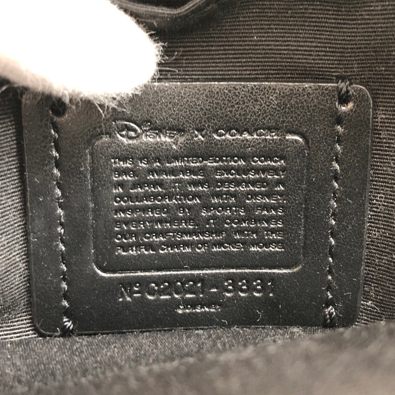 【中古品】【メンズ/レディース】 COACH コーチ × Disney クロスボディ C2021-3331 ショルダーバッグ ミニバッグ シグネチャー レザー カラテ 鞄 180-250703-rs-01-fur カラー：レッド/ブラック/ベージュ系 万代Net店