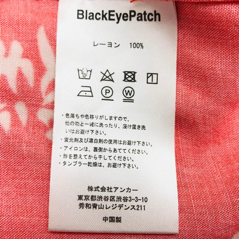 【現状渡し品】【メンズ】 BLACK EYE PATCH ブラックアイパッチ 取扱注意開襟シャツ カジュアルシャツ 半袖 トップス 142-250228-hn-04-fur サイズ：XL カラー：レッド系 万代Net店