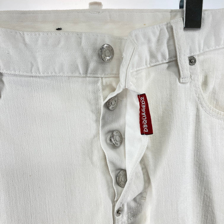 【中古品】【メンズ】 DSQUARED2 ディースクエアード デニムパンツ ジーンズ ボトムズ 153-250218-OR-09-iwa サイズ：イタリア50 カラー：ホワイト系 万代Net店