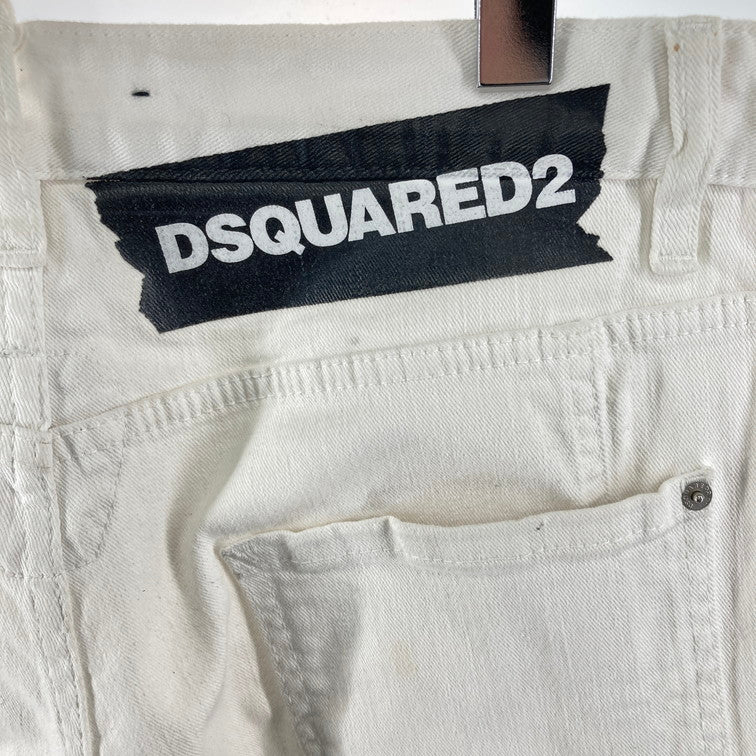 【中古品】【メンズ】 DSQUARED2 ディースクエアード デニムパンツ ジーンズ ボトムズ 153-250218-OR-09-iwa サイズ：イタリア50 カラー：ホワイト系 万代Net店