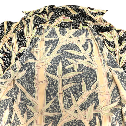【中古品】【メンズ】 SUN SURF サンサーフ BAMBOO PRINT L/S RAYON ALOHA SHIRT SS20970 アロハシャツ ハワイアンシャツ 長袖 トップス レーヨン 総柄 東洋エンタープライズ 145-260612-rs-05-fur サイズ：S カラー：ブラック系 万代Net店