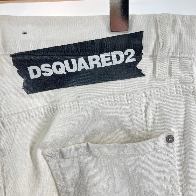 【中古品】【メンズ】 DSQUARED2 ディースクエアード デニムパンツ ジーンズ ボトムズ 153-250218-OR-09-iwa サイズ：イタリア50 カラー：ホワイト系 万代Net店