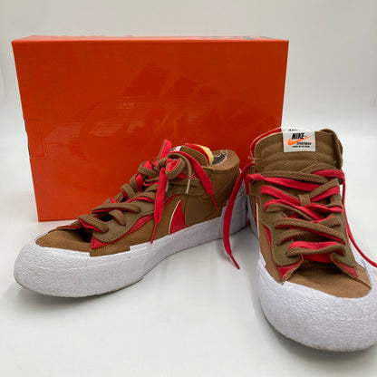 【中古品】【メンズ】 NIKE ナイキ SACAI×NIKE/DD1877-200/BLAZER LOW BRITISH TAN 160-250220-NS-1-iwa サイズ：29.5 カラー：ホワイト レッド ブラウン 万代Net店