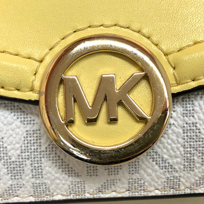 【現状渡し品】【レディース】 Michael Kors マイケルコース 35T0GFTP0B 三つ折り財布 コンパクトウォレット ミニ財布 181-250703-rs-02-fur カラー：レモンイエロー/アイボリー系 万代Net店