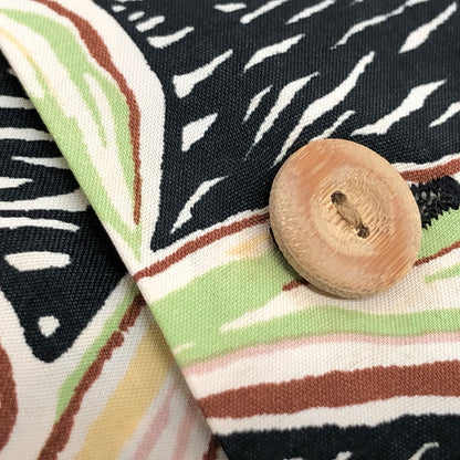 【中古品】【メンズ】 SUN SURF サンサーフ BAMBOO PRINT L/S RAYON ALOHA SHIRT SS20970 アロハシャツ ハワイアンシャツ 長袖 トップス レーヨン 総柄 東洋エンタープライズ 145-260612-rs-05-fur サイズ：S カラー：ブラック系 万代Net店