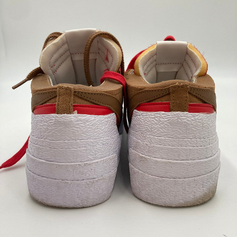 【中古品】【メンズ】 NIKE ナイキ SACAI×NIKE/DD1877-200/BLAZER LOW BRITISH TAN 160-250220-NS-1-iwa サイズ：29.5 カラー：ホワイト レッド ブラウン 万代Net店