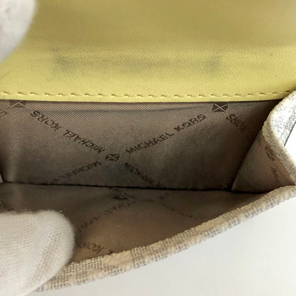 【現状渡し品】【レディース】 Michael Kors マイケルコース 35T0GFTP0B 三つ折り財布 コンパクトウォレット ミニ財布 181-250703-rs-02-fur カラー：レモンイエロー/アイボリー系 万代Net店