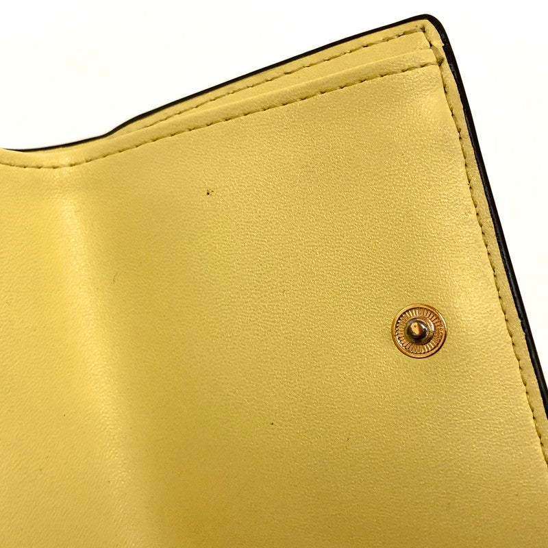 【現状渡し品】【レディース】 Michael Kors マイケルコース 35T0GFTP0B 三つ折り財布 コンパクトウォレット ミニ財布 181-250703-rs-02-fur カラー：レモンイエロー/アイボリー系 万代Net店