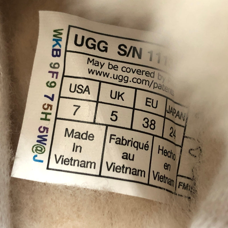 【中古品】【レディース】 UGG アグ FUNKETTE 1113474 プラットフォーム スリッポン ロゴストラップ ムートン サンダル ファー 厚底 シューズ 靴 167-260612-rs-06-fur サイズ：24.0cm US7 カラー：ベージュ・ブラウン系 万代Net店