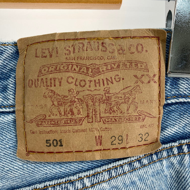 【中古品】【メンズ】 Levi's リーバイス 90'S 501 DENIM PANT デニムパンツ 157-260310-WA-04-iwa サイズ：W29 L32 カラー：ライトブルー 万代Net店