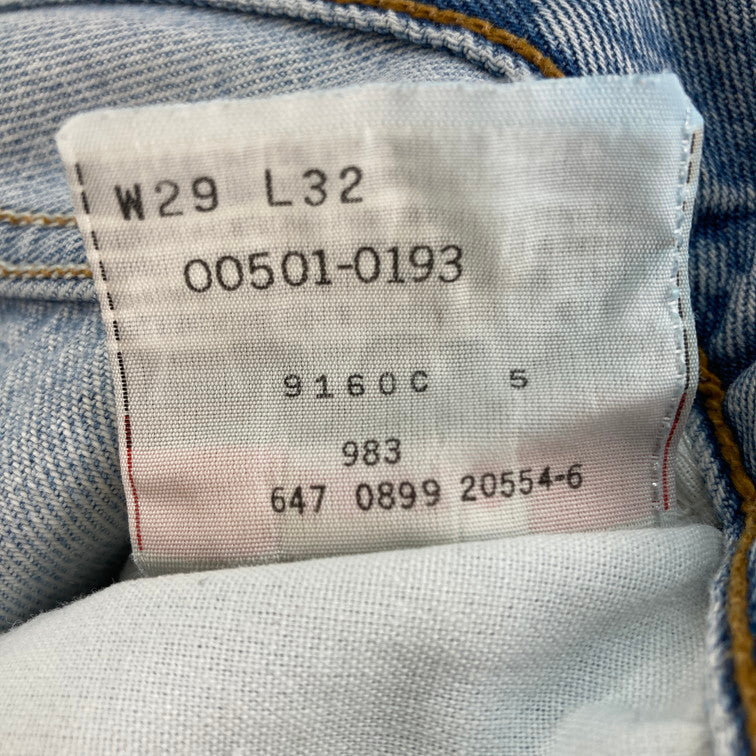 【中古品】【メンズ】 Levi's リーバイス 90'S 501 DENIM PANT デニムパンツ 157-260310-WA-04-iwa サイズ：W29 L32 カラー：ライトブルー 万代Net店