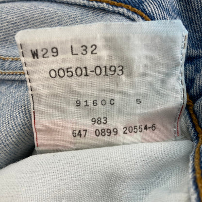 【中古品】【メンズ】 Levi's リーバイス 90'S 501 DENIM PANT デニムパンツ 157-260310-WA-04-iwa サイズ：W29 L32 カラー：ライトブルー 万代Net店