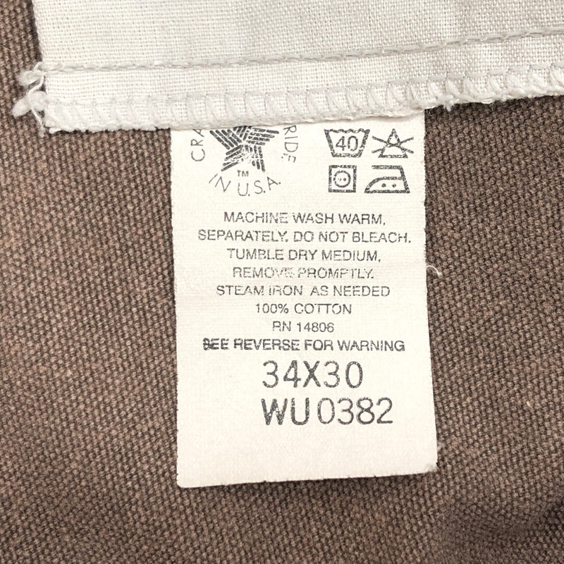 【中古品】【メンズ】 CARHARTT カーハート DUCK WORK PANTS WU0382 ダックワークパンツ ボトムス 古着 157-260825-rs-09-fur サイズ：34×30 カラー：ブラウン 万代Net店