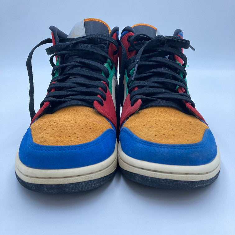 【中古品】【メンズ】 NIKE ナイキ 【箱別注意】BLUE THE GREAT×NIKE/CU2805-100/AIR JORDAN 1 MID FEARLESS MULTI 靴 スニーカー 160-250220-NS-4-iwa サイズ：26.5 カラー：マルチカラー 万代Net店