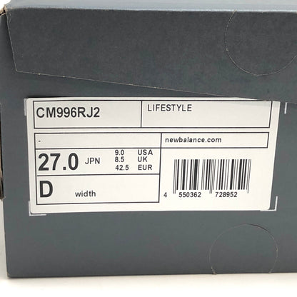 【中古品】【メンズ】 NEW BALANCE ニューバランス CM996RJ2 スニーカー シューズ 靴 162-260612-rs-09-fur サイズ：27.0cm US9 カラー：ホワイト/グレー系 万代Net店