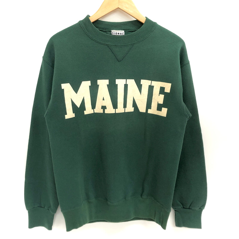 【現状渡し品】【メンズ】 SIGNAL SPORTS シグナルスポーツ MAINE SWEATSHIRT スウェット トレーナー 長袖 トップス 古着 ヴィンテージ 146-260612-rs-10-fur サイズ：XL カラー：グリーン 万代Net店