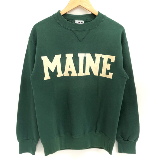 【現状渡し品】【メンズ】 SIGNAL SPORTS シグナルスポーツ MAINE SWEATSHIRT スウェット トレーナー 長袖 トップス 古着 ヴィンテージ 146-260612-rs-10-fur サイズ：XL カラー：グリーン 万代Net店