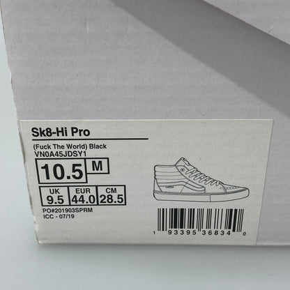 【中古品】【メンズ】 VANS バンズ VANS×SUPREME SK8-HI PRO FUCK THE WORLD スニーカー 163-251204-WA-01-iwa サイズ：28.5cm カラー：BLACK 万代Net店