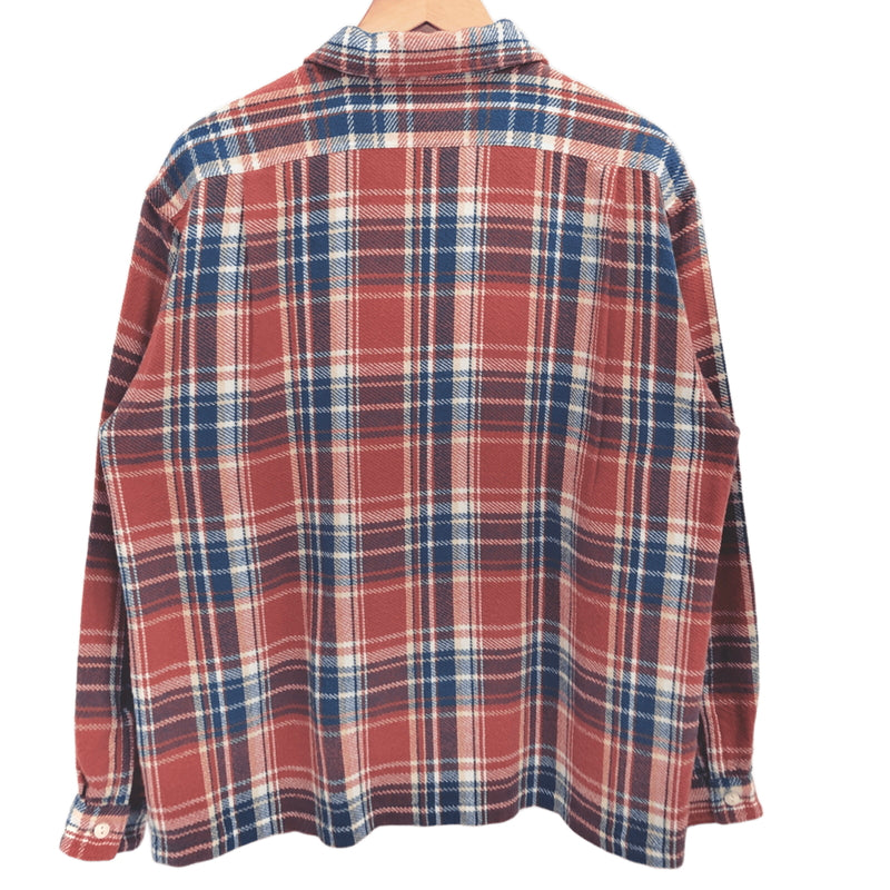 【中古品】【メンズ】 SHIPS シップス AUTHENTIC FLANNEL LS SHIRT 111-16-0067 フランネルシャツ チェックシャツ 長袖 トップス 147-260615-rs-01-fur サイズ：表記なし カラー：レッド/ブルー系 万代Net店